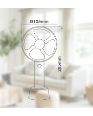 VENTILADOR DE MANO RECARGABLE NEGRO GSC