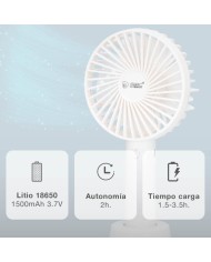 VENTILADOR DE MANO RECARGABLE BLANCO BLANCO GSC