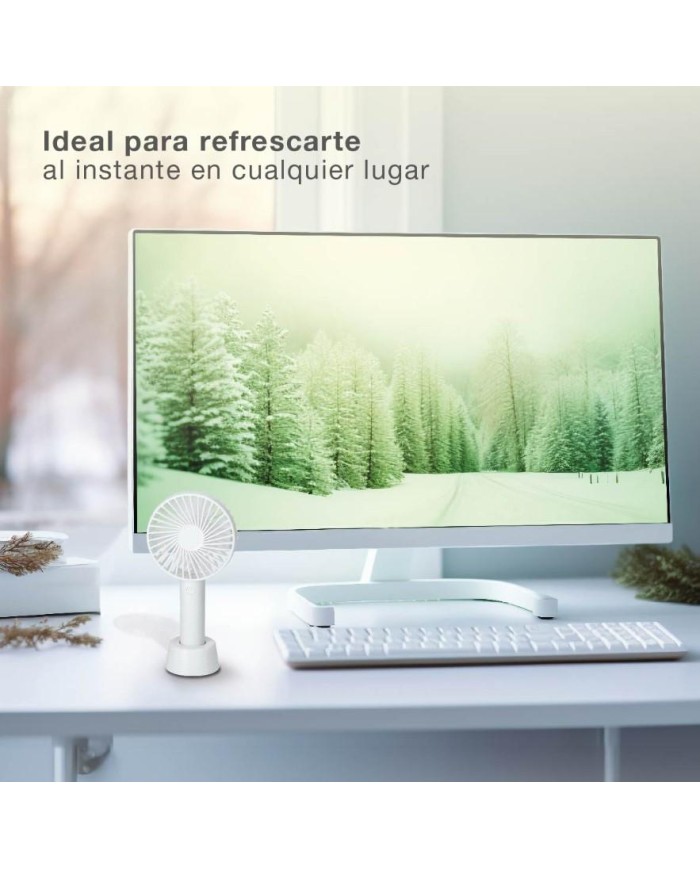 VENTILADOR DE MANO RECARGABLE BLANCO BLANCO GSC