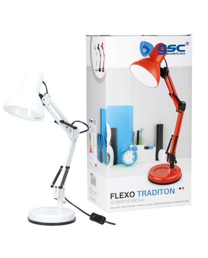 FLEXO SOBREMESA TRADITION E27 40W. BLANCO