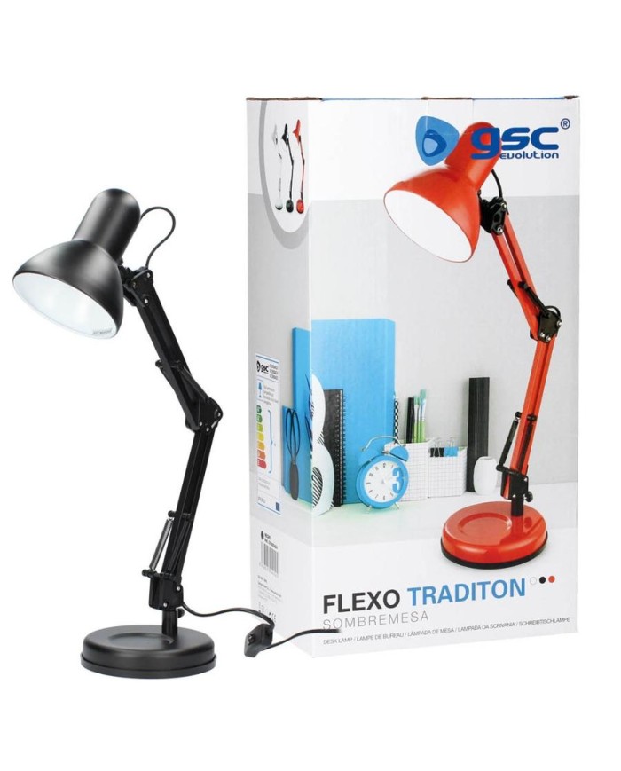 FLEXO SOBREMESA TRADITION E27 40W. NEGRO