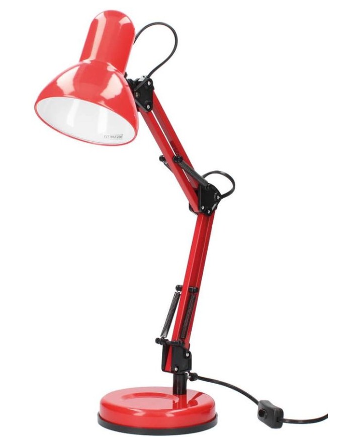 FLEXO SOBREMESA TRADITION E27 40W. ROJO