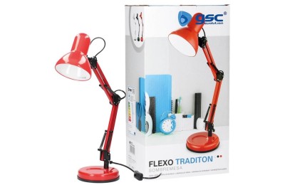 FLEXO SOBREMESA TRADITION E27 40W. ROJO