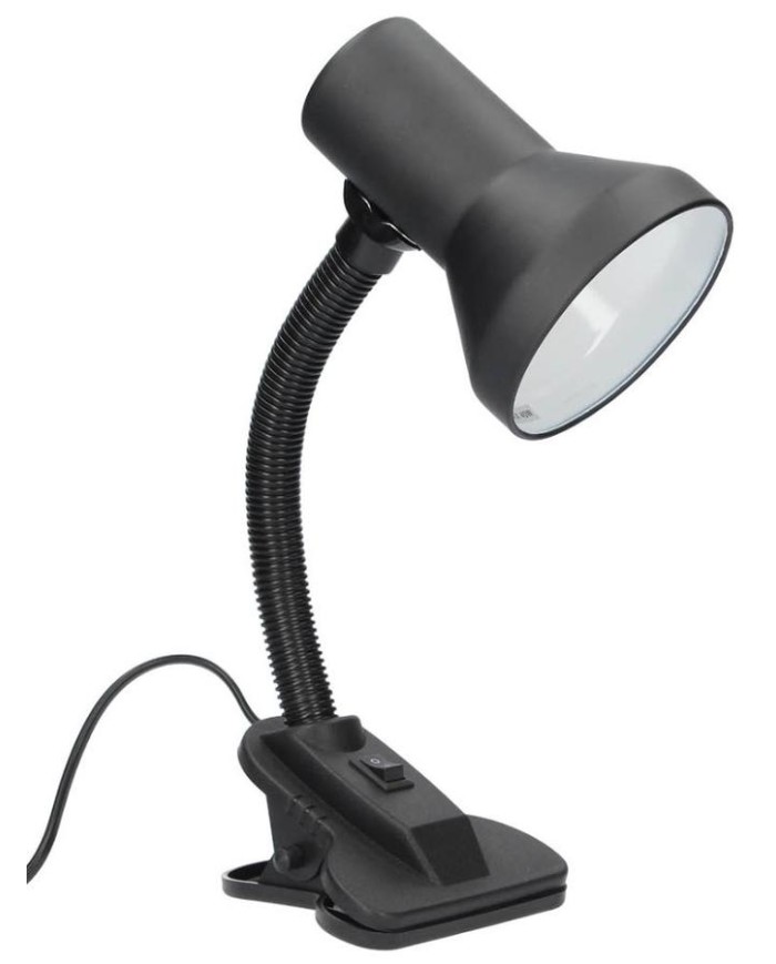 FLEXO SOBREMESA CON PINZA GSC SAIDU E27 40W. NEGRO