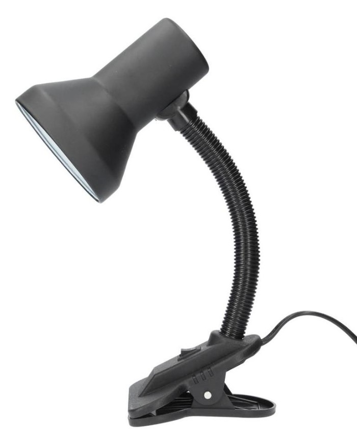 FLEXO SOBREMESA CON PINZA GSC SAIDU E27 40W. NEGRO