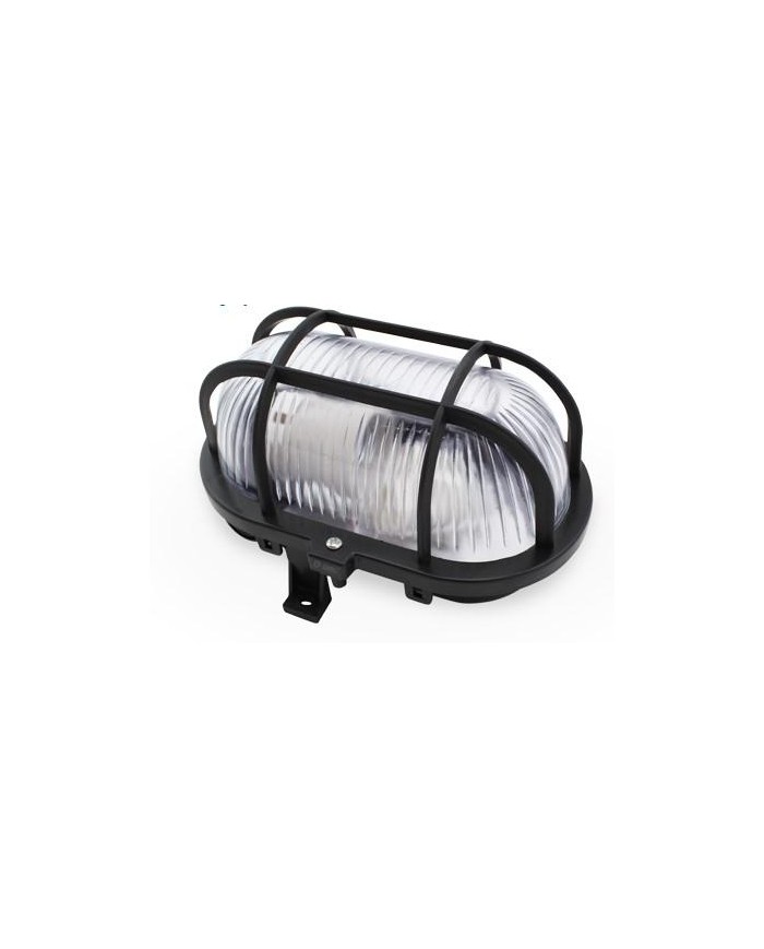 APLIQUE OVALADO GSC PLASTICO E27 60W. 230V. NEGRO