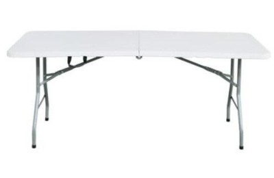 MESA PLEGABLE BLANCA RECTANGULAR 1'8MTS. GUMHA