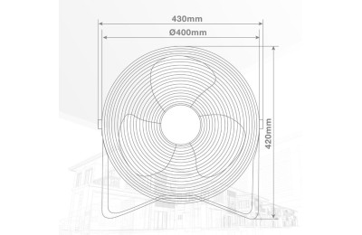 VENTILADOR SUELO SEMI INDUSTRIAL GSC 40CMS. 70W.