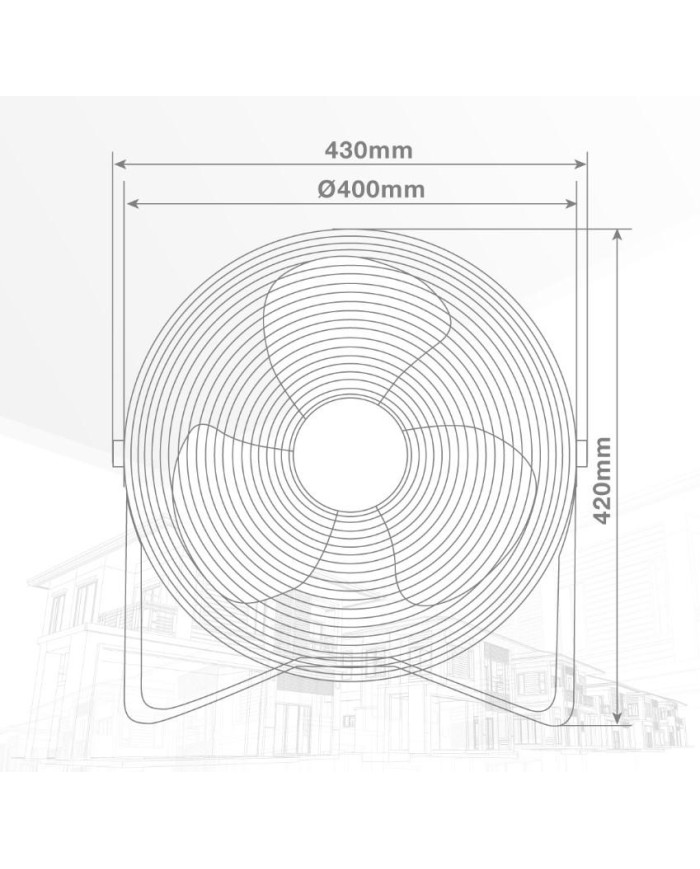 VENTILADOR SUELO SEMI INDUSTRIAL GSC 40CMS. 70W.