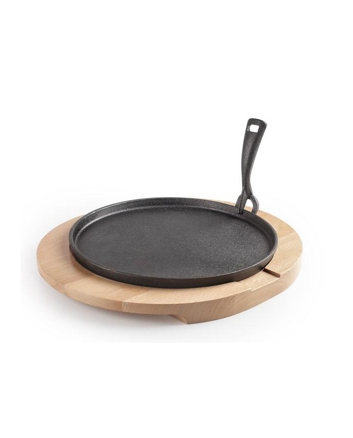 PLATO HIERRO FUNDIDO + B/MAD. IBILI 26CM