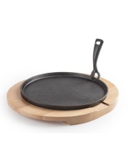PLATO HIERRO FUNDIDO + B/MAD. IBILI 26CM