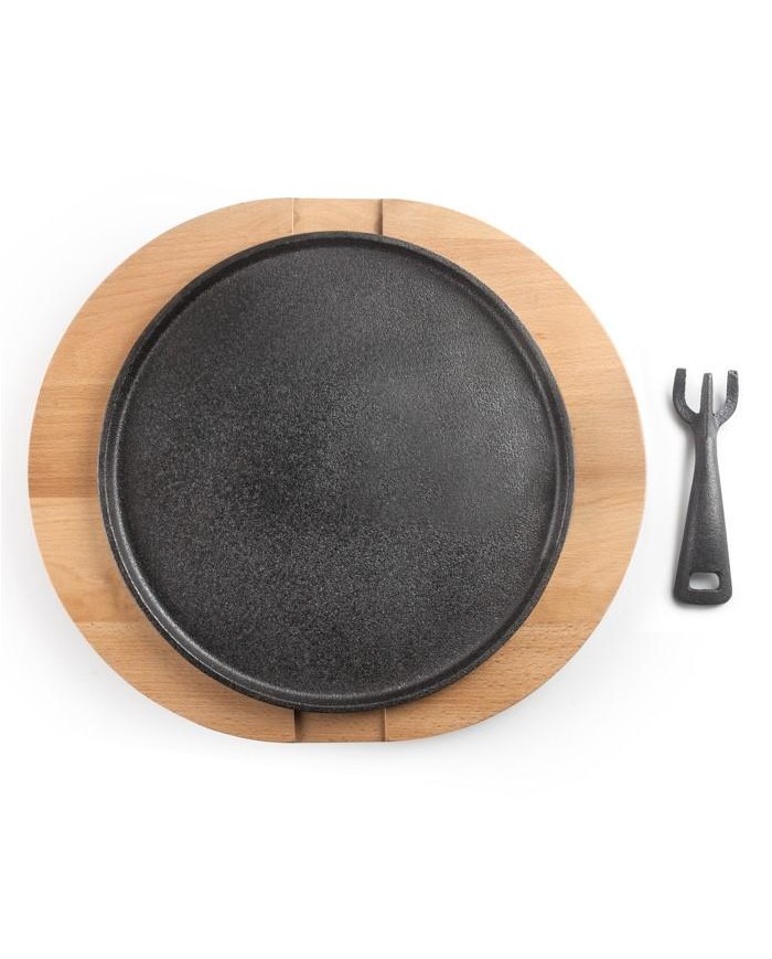 PLATO HIERRO FUNDIDO + B/MAD. IBILI 26CM