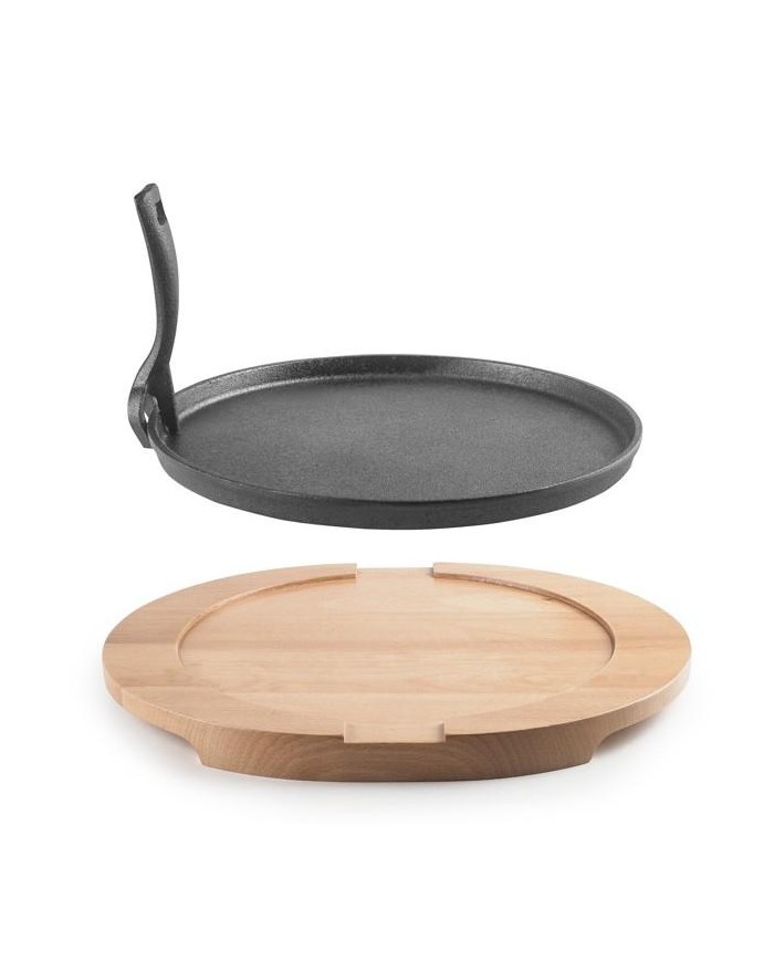PLATO HIERRO FUNDIDO + B/MAD. IBILI 26CM