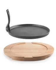 PLATO HIERRO FUNDIDO + B/MAD. IBILI 26CM