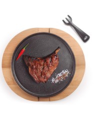 PLATO HIERRO FUNDIDO + B/MAD. IBILI 26CM
