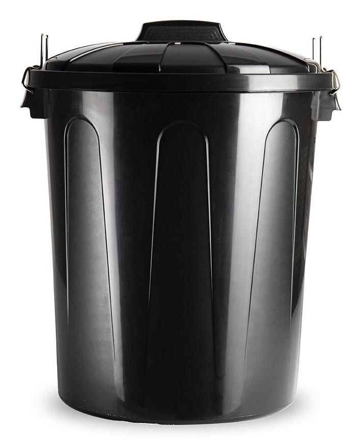 CUBO BASURA PLASTICO PLASTICFORTE NEGRO 51 LTS.