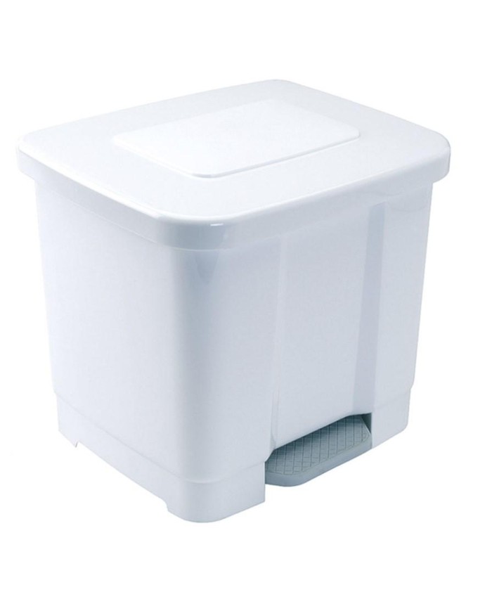 CUBO PLASTICO RECICLAJE PLASTICFORTE C/PEDAL BLANCO 35 LTS.