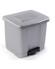 CUBO PLASTICO RECICLAJE PLASTICFORTE C/PEDAL BLANCO 35 LTS.