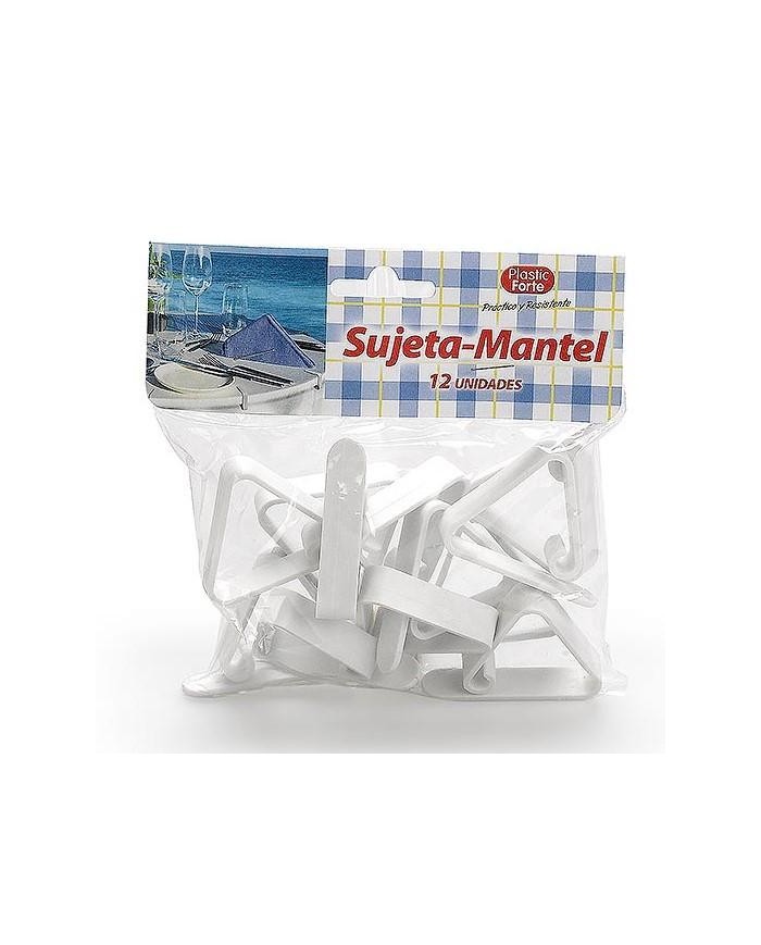 PINZAS SUJETAMANTELES PLASTICFORTE (BOLSA 12 UDS.)