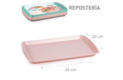 BANDEJA REPOSTERIA PLASTICFORTE VRM 46X30CMS.