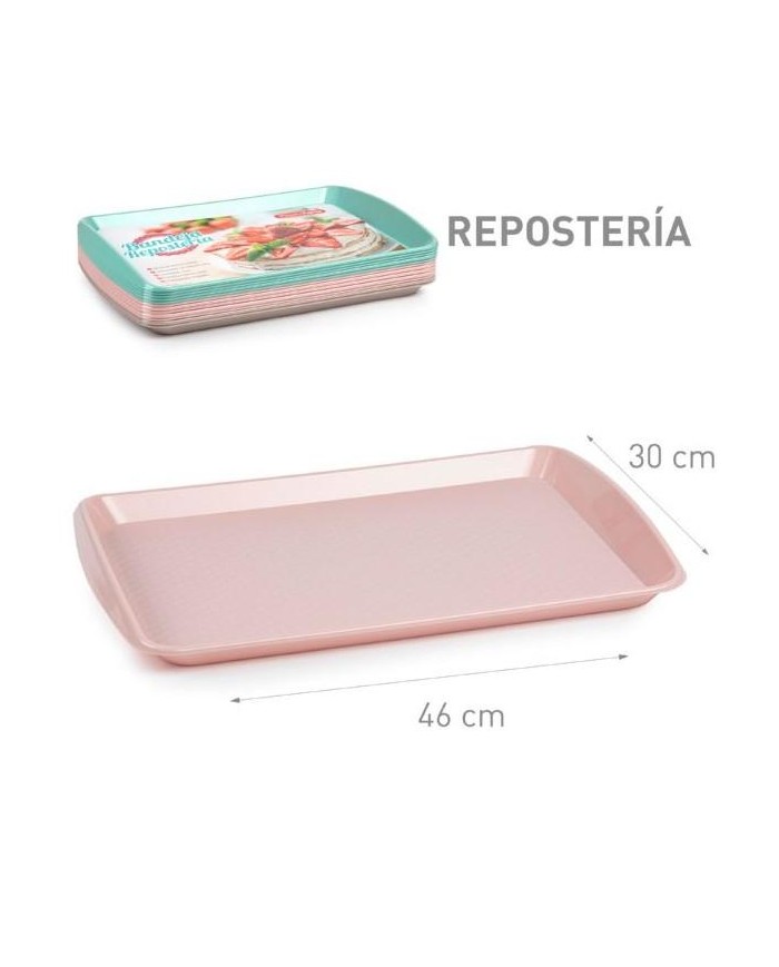 BANDEJA REPOSTERIA PLASTICFORTE VRM 46X30CMS.