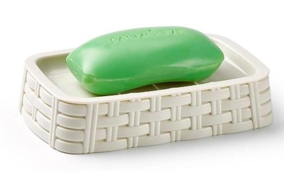 JABONERA BAÑO  8'7X14X3CMS. RATTAN BLANCA PLASTICFORTE