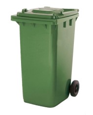 CONTENEDOR MAYA VERDE CON RUEDAS 240 LTS.