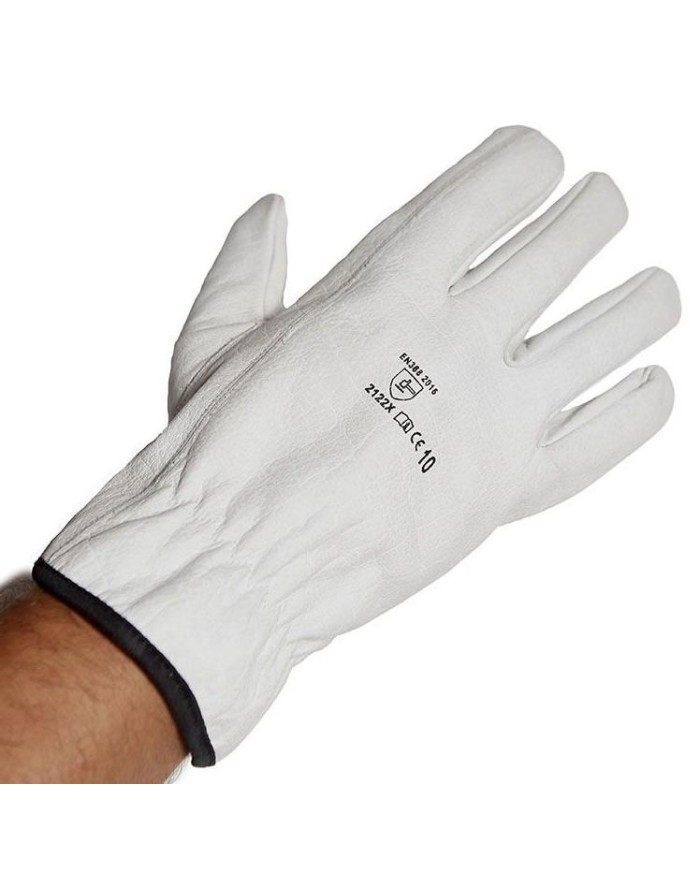 GUANTES PIEL GRIS T-10 GUMHA 12UDS.