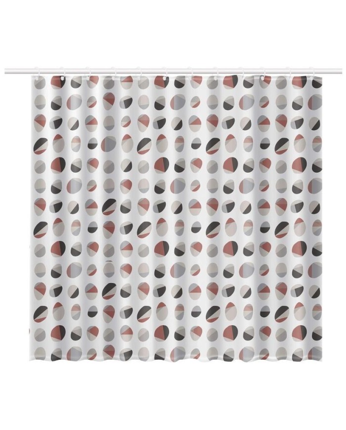 CORTINA BAÑO RAYEN PLASTICO BLANCA ESTAMPADA 2350.17