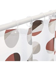 CORTINA BAÑO RAYEN PLASTICO BLANCA ESTAMPADA 2350.17