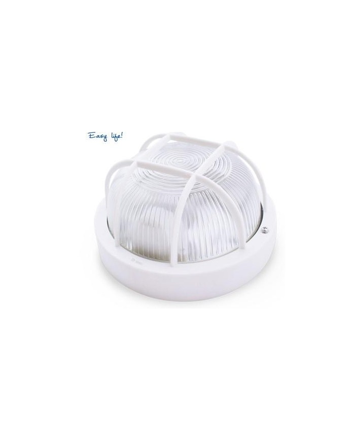 APLIQUE REDONDO GSC PLASTICO E27 60W. 230V. BLANCO