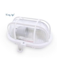APLIQUE OVALADO GSC PLASTICO E27 60W. 230V. BLANCO