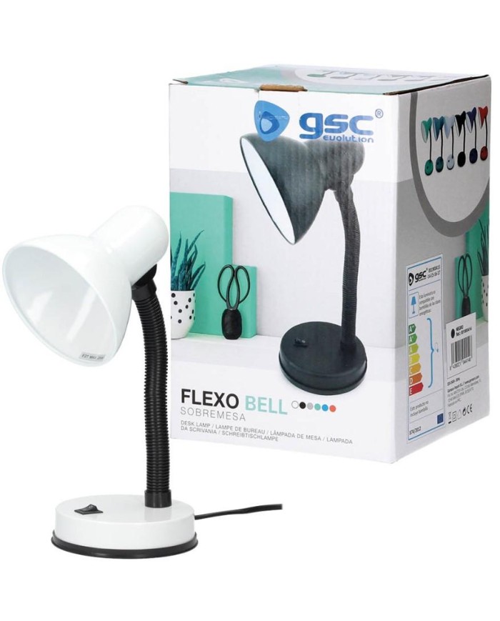 FLEXO SOBREMESA BELL E27 25W. BLANCO
