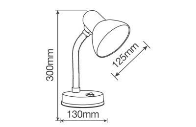 FLEXO SOBREMESA BELL E27 25W. BLANCO