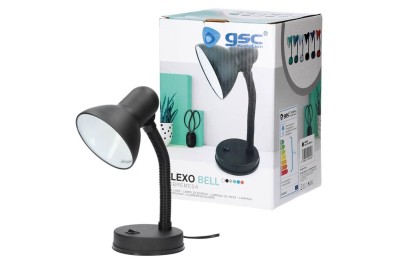 FLEXO SOBREMESA BELL E27 25W. NEGRO