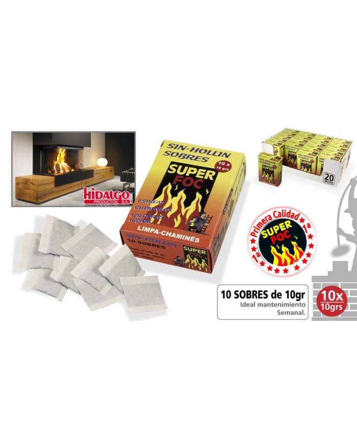 DESHOLLINADOR SUPER FOC (10 SOBRES DE 10 GRS.)