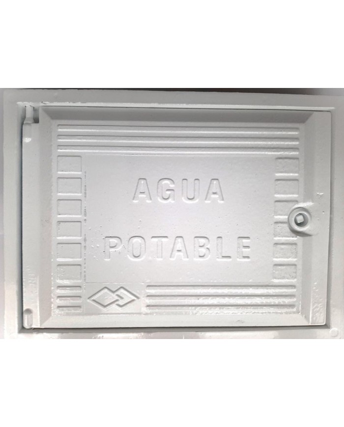 TAPA CONTADOR AGUA ALUMINIO CORDOBA BLANCA 28'5X38'5
