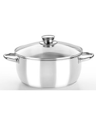 CACEROLA INOX.MONIX OPTIMA T/CRISTAL 20CM