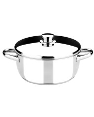 CACEROLA INOX.MONIX OPTIMA T/CRISTAL 24CM
