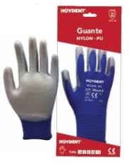 GUANTES HAYDENT POLIURETANO AZUL T- 9 (12U)