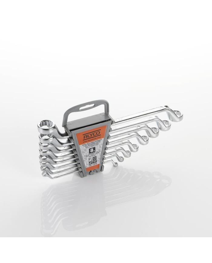 LLAVE CODO  6X7-20X22 MM. JUEGO 8 PZAS. ALYCO ORANGE