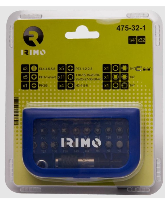 JUEGO PUNTAS ATORNILLAR 31PZAS. IRIMO