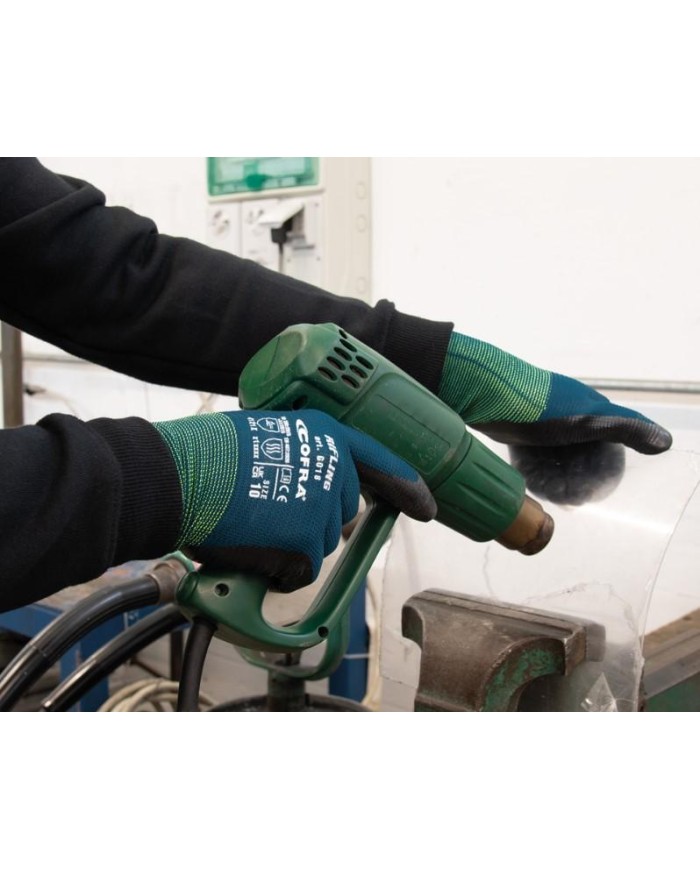 GUANTES NITRILO T-8 RIFLING NEGRO COFRA 12UDS.