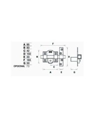 CERROJO FAC DORADO 301-LP-80 SEGURIDAD
