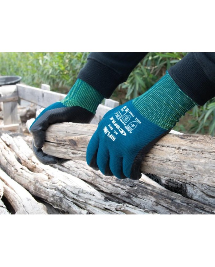 GUANTES NITRILO T-8 RIFLING NEGRO COFRA 12UDS.