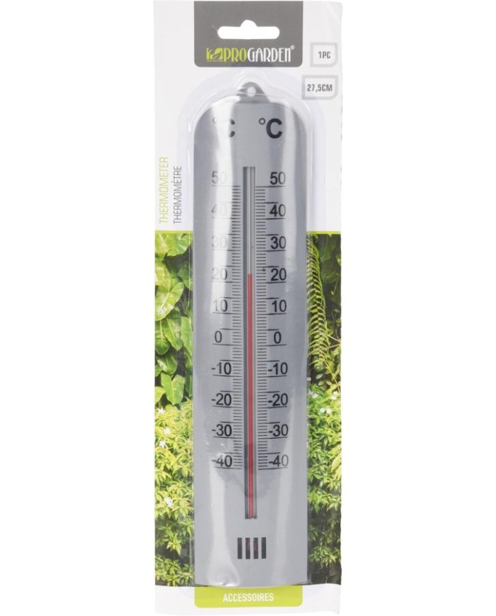 TERMOMETRO ANALOGICO PLATA 27,5CMS.