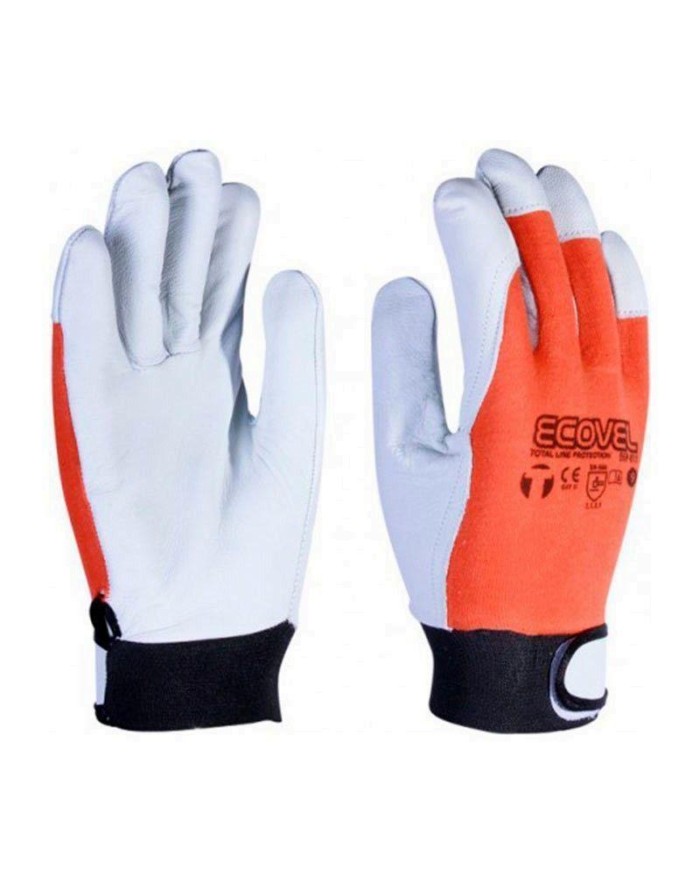 GUANTES PIEL ECOVEL T- 9 EGP011 12UDS.