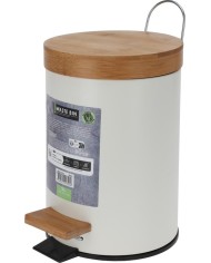 CUBO BASURA KOOP PLAS/BAMBU C/PEDAL 3LTS