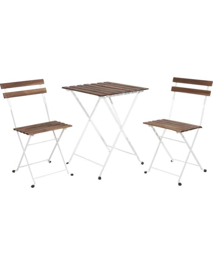 MESA Y 2 SILLAS JARDIN AMBIANCE MOD. BISTRO ACACIA