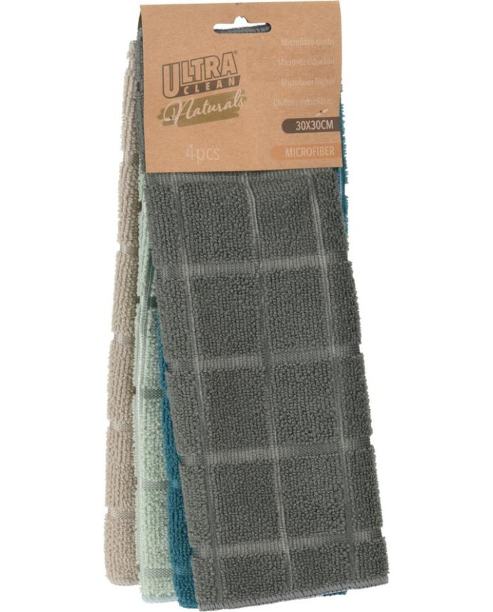 PAÑO ULTRACLEAN MICROFIBRA 30X30CMS. 4 UDS.